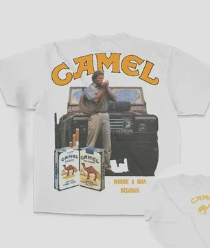 Retro Camel Cigarettes T-Shirt - Vintage Oversized Unisex Kleding