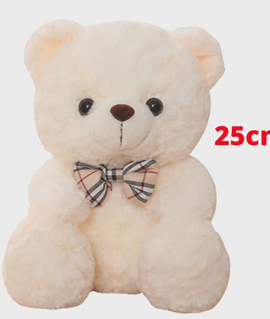 Kawaii Teddybeer Pluche Kussen met Strik - 25/35cm