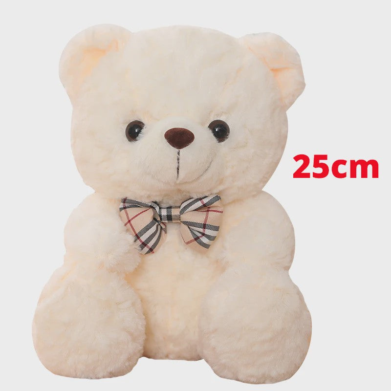 Kawaii Teddybeer Pluche Kussen met Strik - 25/35cm