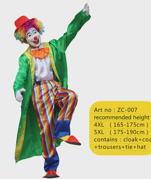 Grappig Clown Kostuum Heren - Joker & Magiër Outfit voor Feest & Optreden