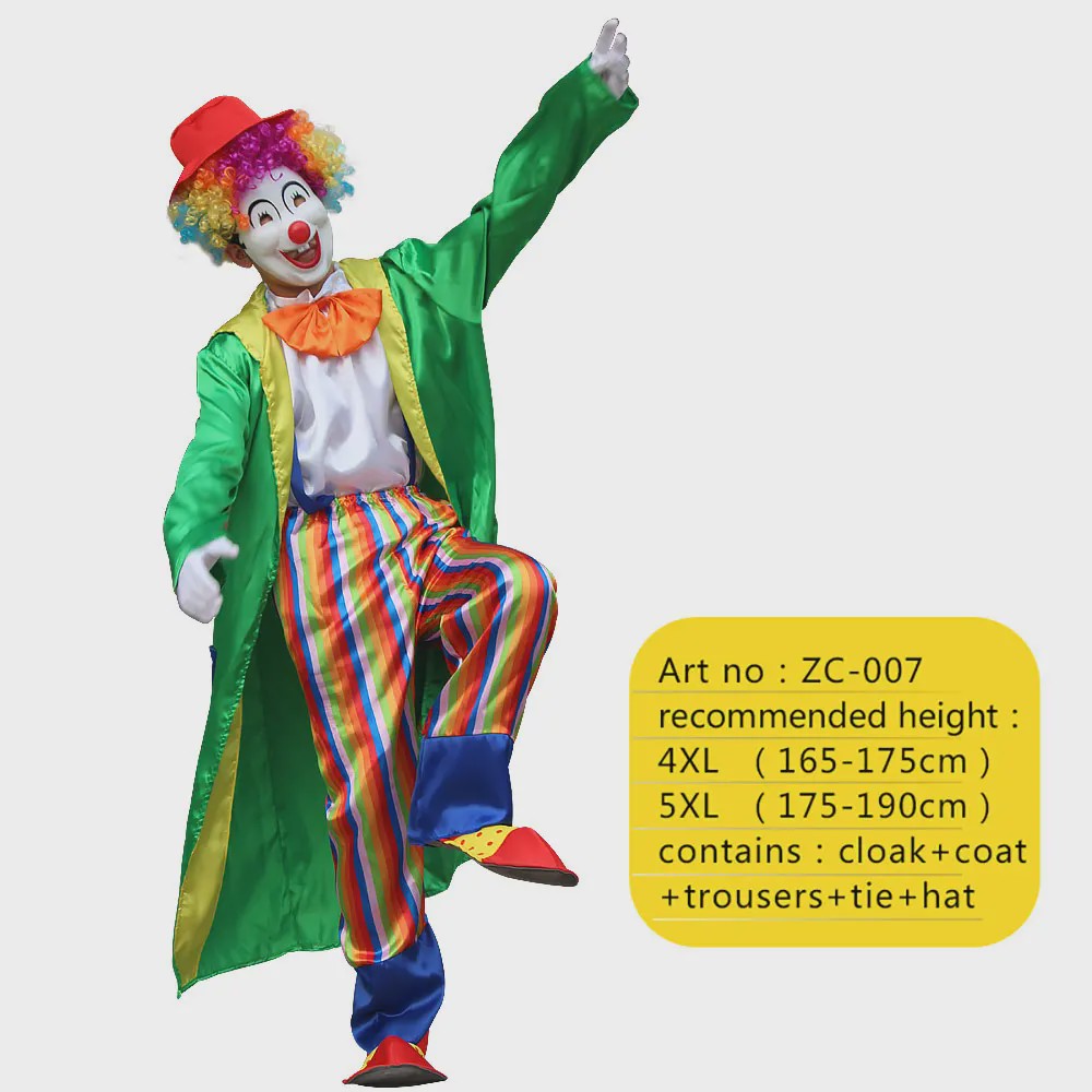 Grappig Clown Kostuum Heren - Joker & Magiër Outfit voor Feest & Optreden