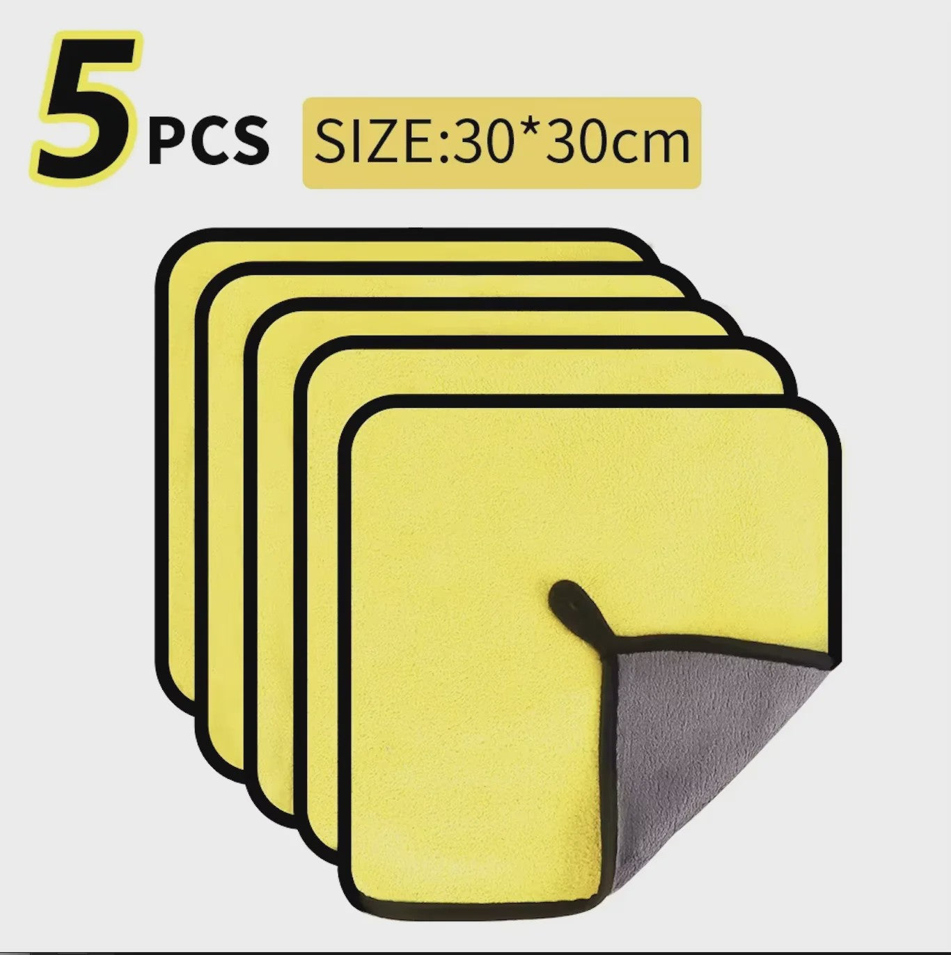 Microfiber Poetsdoeken 30x60cm - Zacht, Sneldrogend & Dubbellaags (1/2/3/6/10 Stuks)