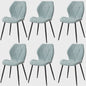 Set van 2, 4 of 6 Eetkamerstoelen - Gestoffeerd, Gewatteerd Linnenlook Stof, Metalen Poten