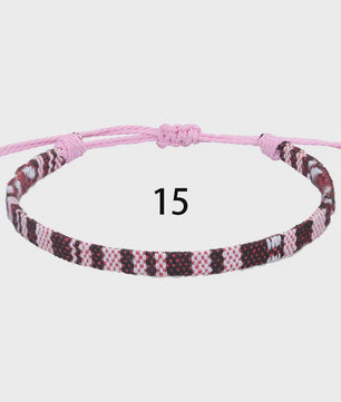 Handgemaakte Boho Anklet Armband - Geweven Stof, Verstelbaar, Beach & Ethnic Stijl