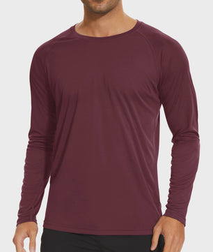 TACVASEN Heren UV-Bescherming T-shirt Lange Mouw - UPF 50+ Sneldrogend & Ademend