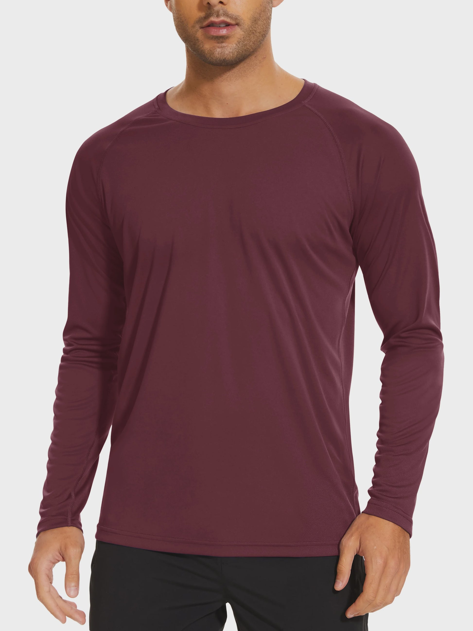 TACVASEN Heren UV-Bescherming T-shirt Lange Mouw - UPF 50+ Sneldrogend & Ademend