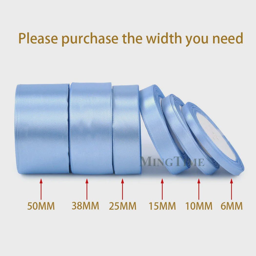 Satijnen Lint 22 Meter - Diverse Breedtes (6mm t/m 50mm) voor Decoratie & Knutselen