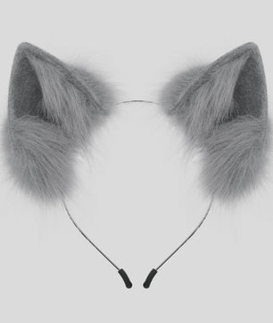 Handgemaakte Pluizige Dierenoren Hoofdband - Kat & Vos Oortjes voor Cosplay & Feest