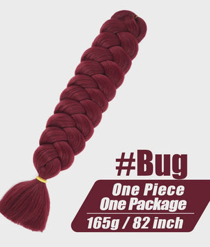 82 Inch Kanekalon Jumbo Braiding Hair - 165g Pre-Stretched Synthetisch Vlecht Haar voor Crocheten