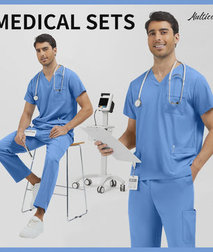Niaahinn Heren Scrubs Set - Medische Werkkleding voor Ziekenhuis & Zorgprofessionals