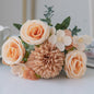 Retro Zijden Bloemenboeket: Vintage Rozen, Hortensia & Pioen voor Bruid & Decoratie