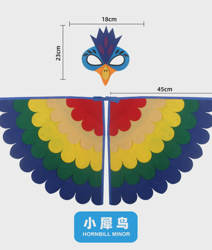 Veren Vleugels en Masker Set - Vogel Kostuum voor Kinderen - Halloween & Feest