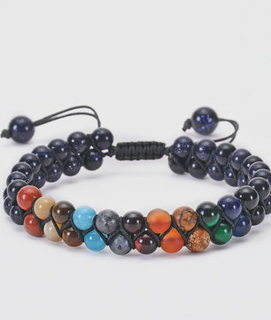 7 Chakra Dubbellaags Edelsteen Armband - Yoga, Meditatie & Helende Kristallen