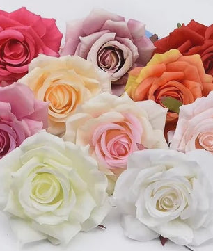 100x Kunst Rozen Hoofden 10cm - Decoratie voor Bruiloft, Kerst, Scrapbooking & Meer