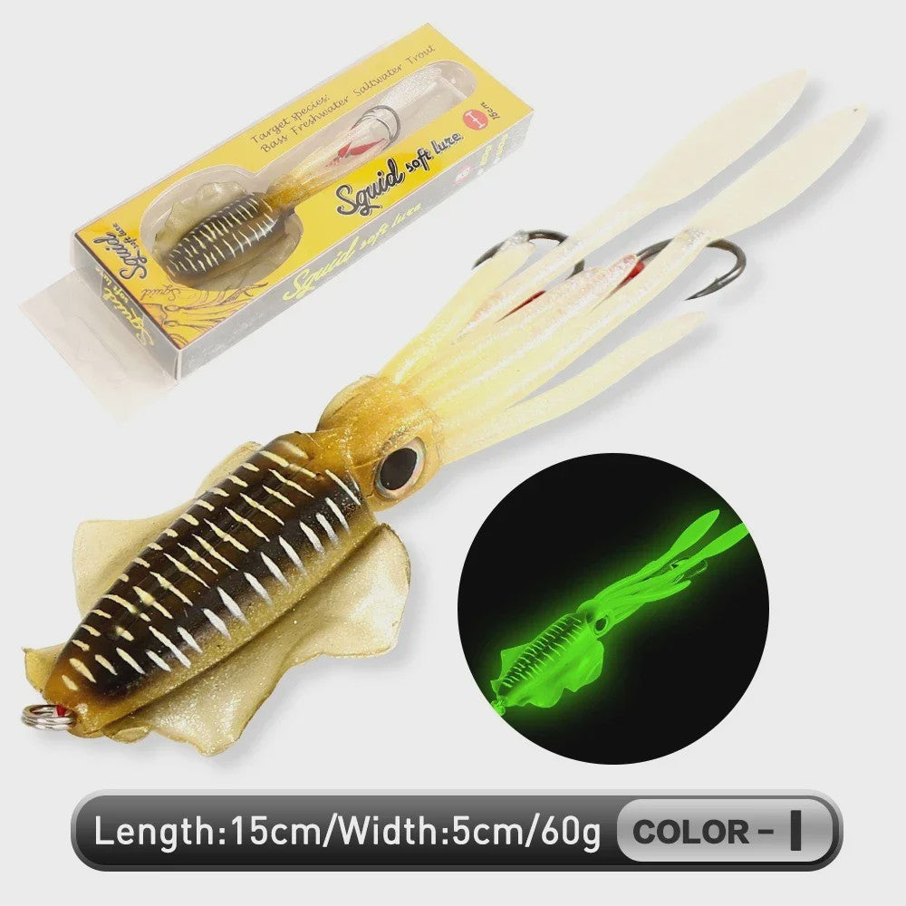 Zachte Inktvis Kunstaas 60g Luminous UV - Diepzee Vissen Trolling Lure