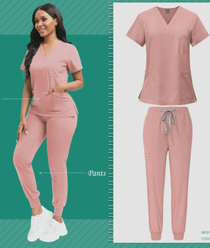 Comfortabele Dames Scrub Set - Medische Werkkleding Top & Broek