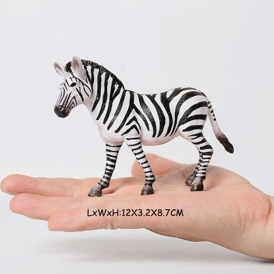 Realistische Wilde Dieren Figuren Set: Okapi, Giraf, Gnu & Zebra - Educatief Speelgoed voor Kinderen