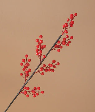 Decoratieve Takken met Rode Bessen en Gouden Bladeren - Chinees Nieuwjaar & Lente Decoratie