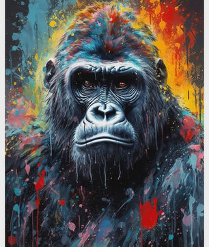 Abstracte Dieren Canvas Poster: Leeuw, Tijger, Aap, Uil - Muurdecoratie Woonkamer