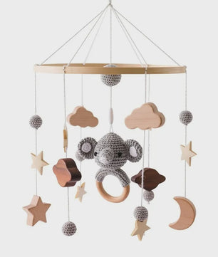 Houten Muziekdoosje Baby Mobiel - Draaiend & Kalmerende Melodieën voor de Babykamer