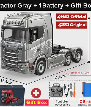 RC Tractor Truck Scania 770S 1:18 - Officieel Gelicenseerd met Licht & Geluid