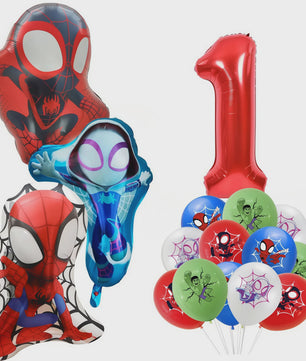 Superheld Folieballonnen Set: Spiderman, Batman, Iron Man & Captain America - Feestdecoratie