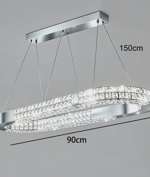 Luxe Kristallen Plafondlamp - Moderne Hanglamp voor Eetkamer & Woonkamer
