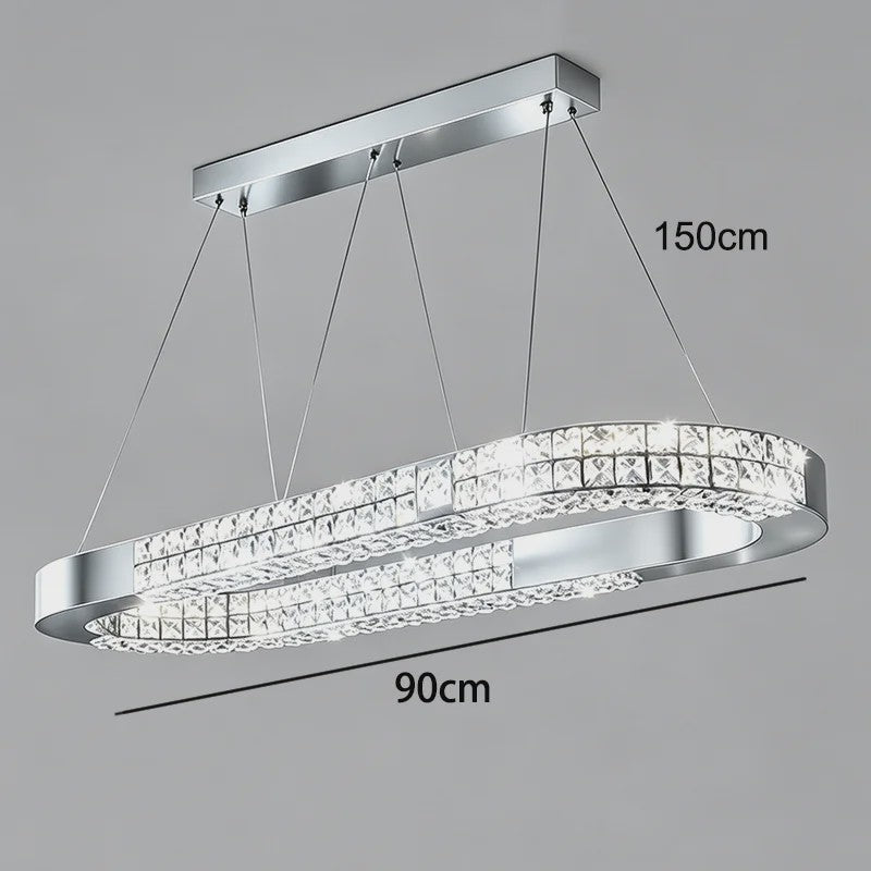 Luxe Kristallen Plafondlamp - Moderne Hanglamp voor Eetkamer & Woonkamer