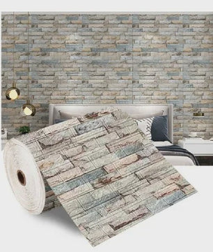 Retro 3D Muursticker Imitatie Baksteen - Zelfklevend Behang voor Woonkamer & Keuken