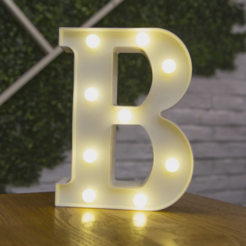Decoratieve LED Letter & Cijfer Lampen - Creëer Sfeer met Warm Licht