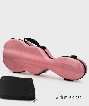 Carbon Fiber Vioolkoffer met Afneembare Tas - Dubbele Draagband & Slot