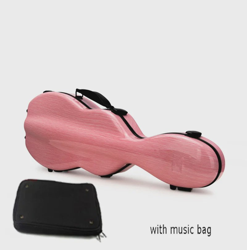 Carbon Fiber Vioolkoffer met Afneembare Tas - Dubbele Draagband & Slot