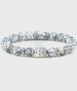 Natuurstenen Buddha Armband met Tijgeroog Kralen - Elastisch & Verstelbaar