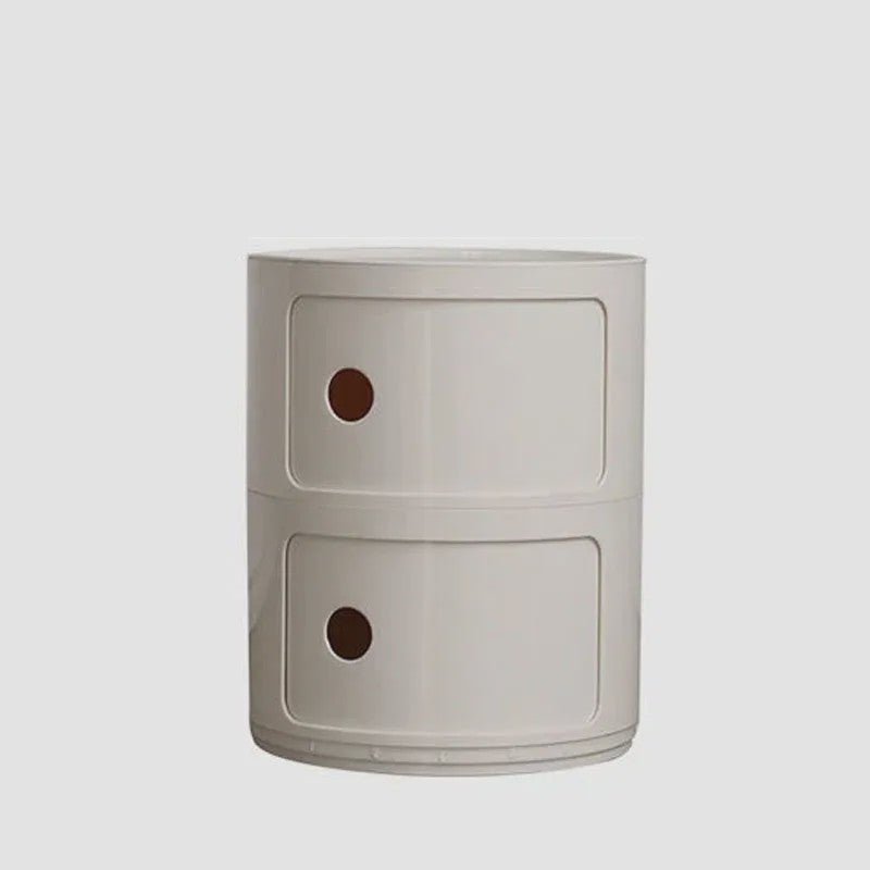 Moderne Ronde Nachtkastje - Minimalistisch Plastic Bijzetkastje