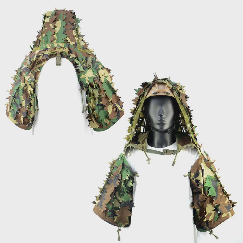 Ademende Ghillie Suit Cape - Camouflage Basis voor Jacht, Airsoft & Paintball