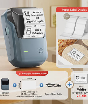 Niimbot B1 Draadloze Thermische Labelprinter - Ideaal voor Kleine Bedrijven, Huis & Cadeaus