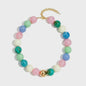 Bohemian Resin Kralen Ketting - Statement Choker met Dubbele Kleuren