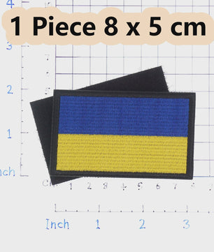 Oekraïne Vlag Patch met Klittenband - Geborduurde Kleding Applicatie
