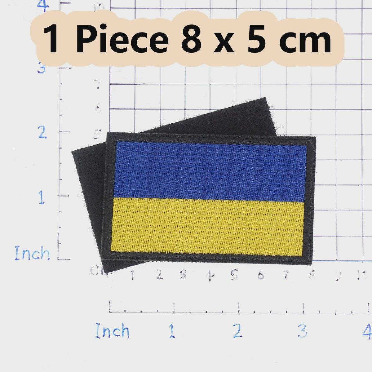 Oekraïne Vlag Patch met Klittenband - Geborduurde Kleding Applicatie
