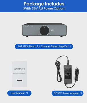 AIYIMA A07 MAX Krachtige Klasse D Versterker - 300W x2 Stereo / 600W Mono