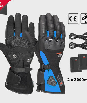 KEMIMOTO Verwarmde Motorhandschoenen - Waterdicht, Oplaadbaar & Warm voor de Winter