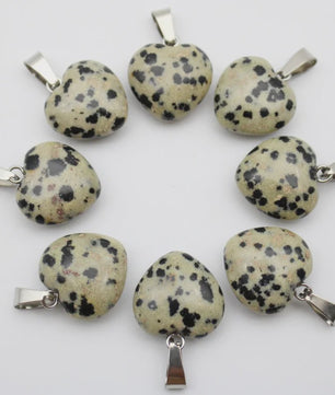 30x Natuursteen Hart Hangers (Amethist/Kwarts/Agaat) - DIY Sieraden Maken