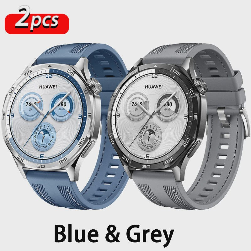 22mm Nylon & Siliconen Horlogeband voor Huawei Watch GT/Pro (46mm)