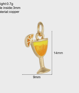 Gouden Bedeltjes Fruit & Drankjes met Zirkonia - Sieraden Maken