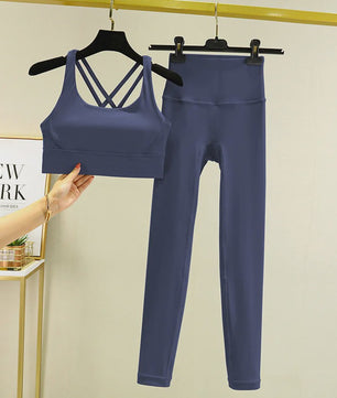 Dames Yogaset: Sport BH met Hoge Taille Legging - Squat Proof & Tummy Control