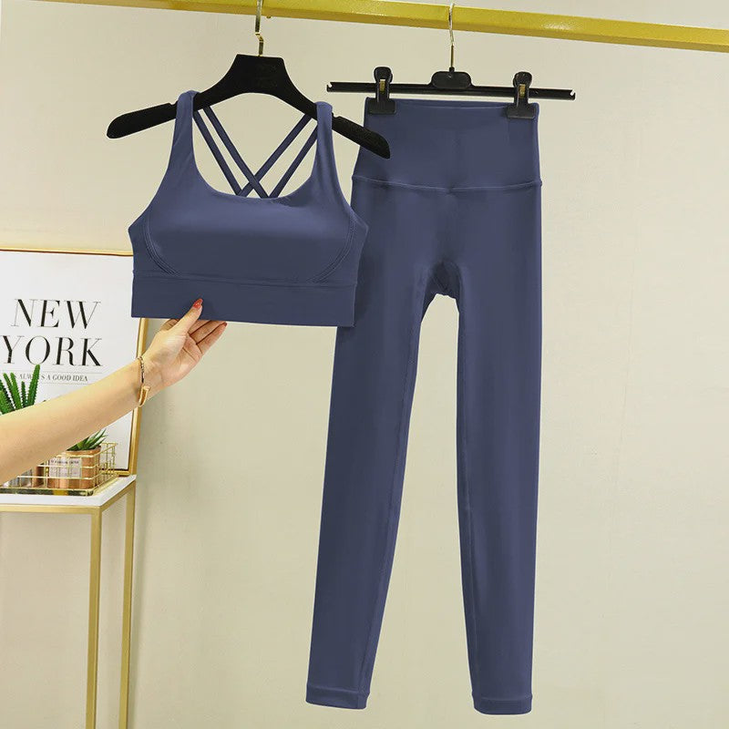 Dames Yogaset: Sport BH met Hoge Taille Legging - Squat Proof & Tummy Control