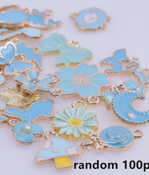 Grote Mix Bedeltjes (30/60/100 stuks) - Enamel & Drip Oil - Voor Sieraden Maken