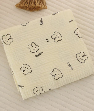 Zachte Muslin Swaddle Deken voor Baby's - Katoen, 80x80cm, met schattige prints