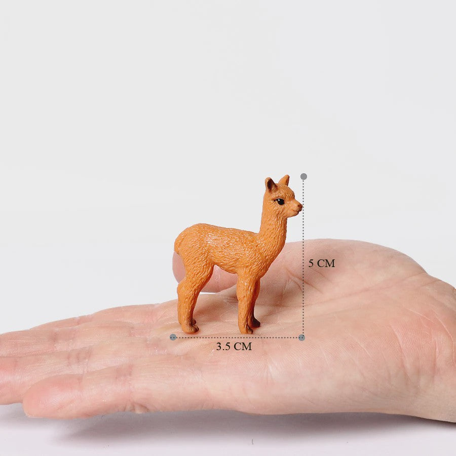 Realistische Alpaca & Kameel Figuren Set - Handgeschilderd, Educatief Speelgoed
