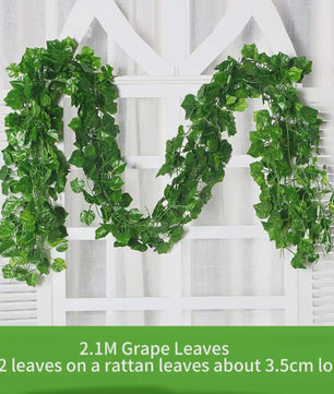 Kunstige Klimop Slang 2.1M - Groene Nep Plant voor Decoratie, Bruiloft & Feest